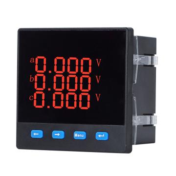 梅兰日兰 三相数显电压表SUPU96-3V，MLRL19SUPU96-3V 220v 1A-5A SUPU96-3V