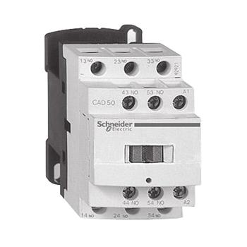 施耐德 TeSys D系列控制继电器24V，50/60Hz，5NO+0NC CAD50B7C