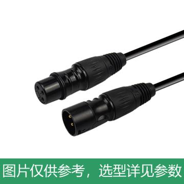海乐 卡侬公对母音频延长线K歌直播麦克风话筒头线 调音台音响箱功放卡农线30米黑色 2M-KN12-30M