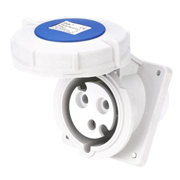 倍港 第三代暗装工业倾斜插座IP67-32A3芯 SIN1502