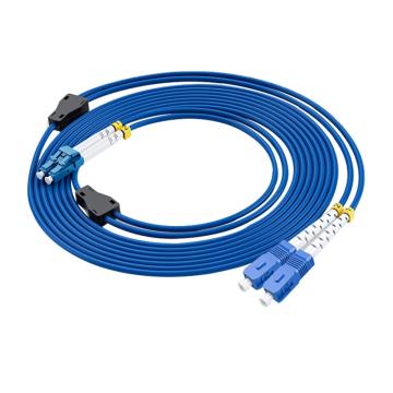海乐 铠装单模光纤跳线（LC-SC9/125）电信级双芯尾纤跳纤5米 HJ-2LC-SC-SK5