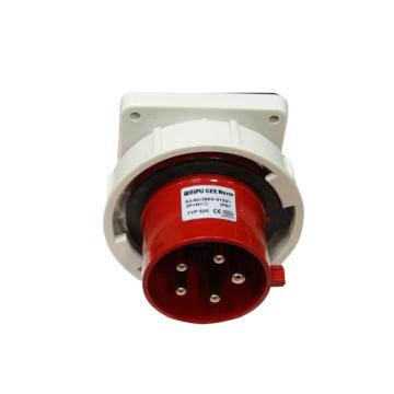 WEIPU/威浦 TYP系列暗装直式器具输入工业插座5P 63A 400V IP67 红色 575