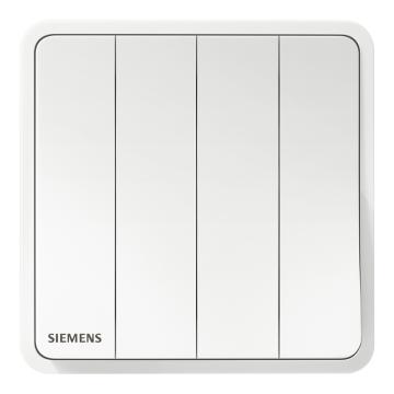 SIEMENS/西门子 16AX四位单控开关辰曦白 睿绎 Zita系列 5TA11413NC01