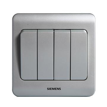 SIEMENS/西门子 四位双控大跷板开关(无荧光指示) 5TA02461CC122