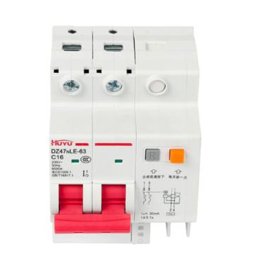 环宇 小型漏电断路器1351200225 DZ47NLE-63 2P C 16A 100mA
