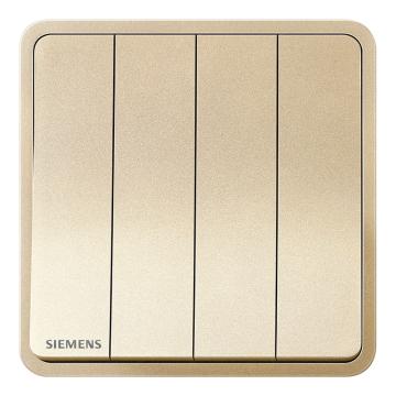 SIEMENS/西门子 16AX四位双控开关日曜金 睿绎 Zita系列 5TA11433NC03