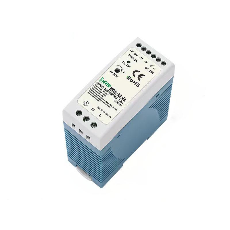 梅兰日兰 MDR-60系列导轨型单组输出开关电源60W 24V 0-2.5A MDR-60-24V