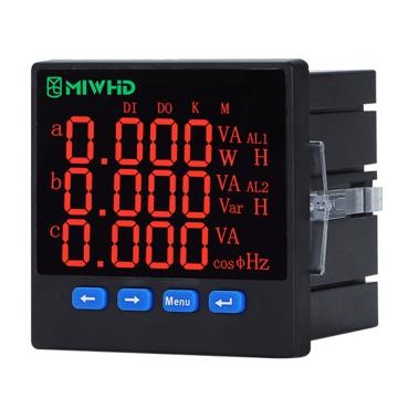 梅兰日兰 三相数码管多功能电表SUPE80-3S4，MLRL19SUPE80-3S4 220v 1A-5A SUPE80-3S4