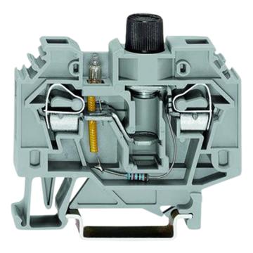 万可 接线端子6平方保险带氖灯指示，AC/DC250V 6平方毫米 282-124