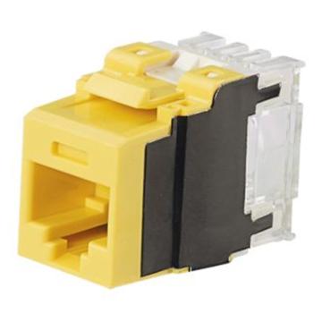 泛达 NetKey CAT6A黄色非屏蔽网络铜模块 NK6X88MYL