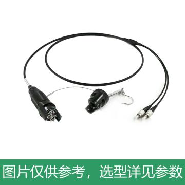海乐 单模2芯野战光缆室外应急拉练转接线航空接头转航空接头 3米金属航空头公母 2HG1-HG2-SY3