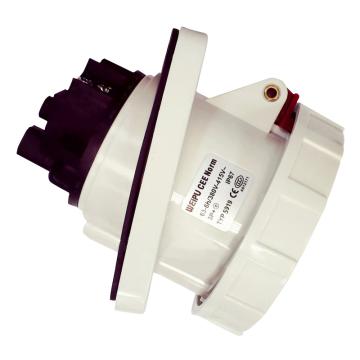 WEIPU/威浦 TYP系列暗装直式工业插座4P 63A 400V IP67 红色 5919