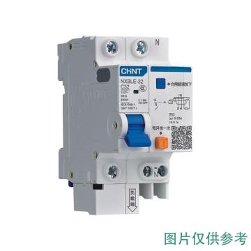 正泰 微型剩余电流保护断路器NXBLE-32 2P 25A D型 30mA AC NXBLE-32 2P D25 30mA 6kA