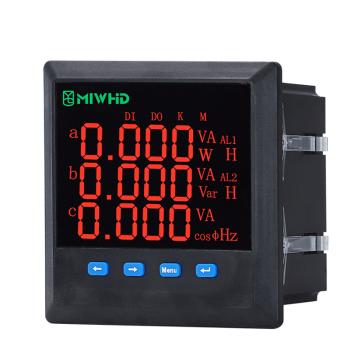 梅兰日兰 三相数码管多功能电表SUPE12-2S4，MLRL19SUPE12-2S4 220v 1A-5A SUPE12-2S4
