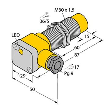 TURCK/图尔克 电感式接近开关 Ni20U-EG30SK-AP6X