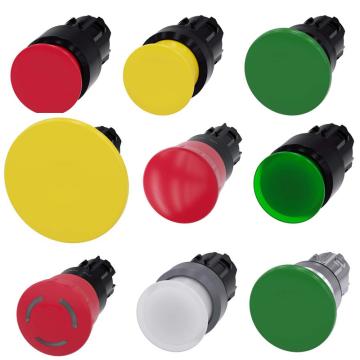 SIEMENS/西门子 3SU 带灯蘑菇头推拉开关头3SU10511BD400AA0 3SU1051-1BD40-0AA0