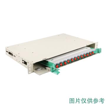 海乐 12口ODF光纤配线架ST单模满配 19英寸抽拉机架式灰白色喷塑细砂面 P3-12S-ST