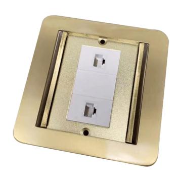 梅兰日兰 双开门地插220V 10A K120 金色双电脑 隐藏式