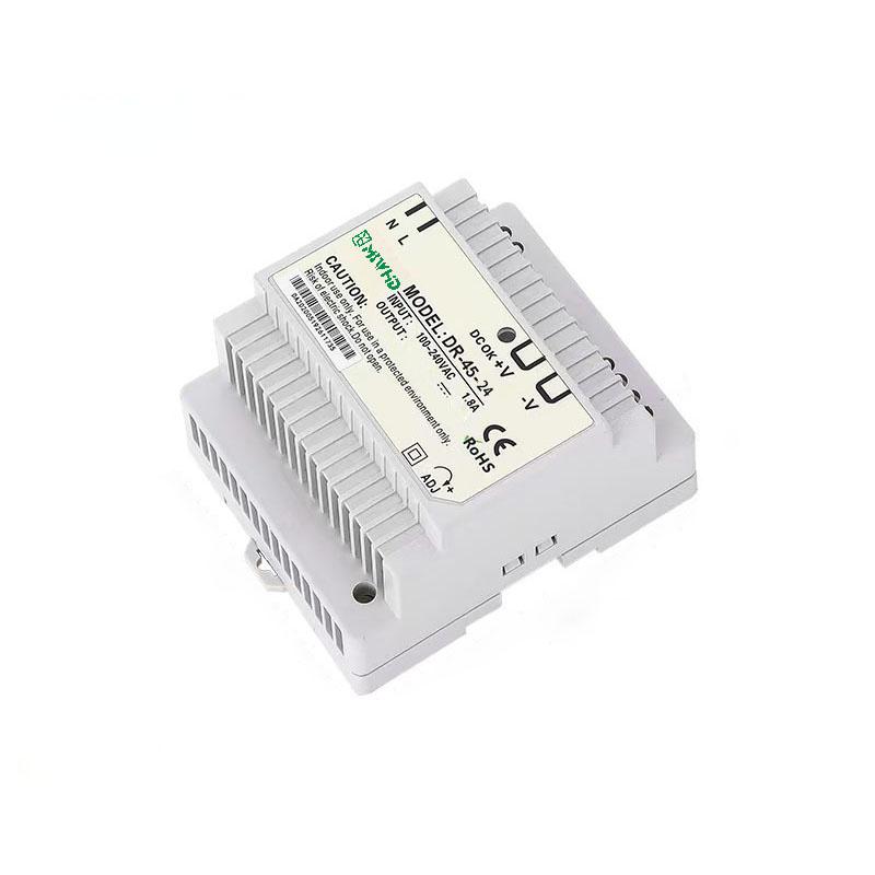 梅兰日兰 DR-45系列导轨型单组输出开关电源45W 24V 0-2A DR-45-24V