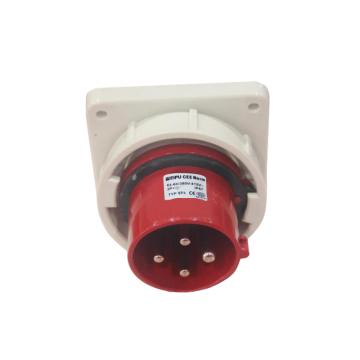 WEIPU/威浦 TYP系列暗装直式器具输入工业插座4P 63A 400V IP67 红色 573