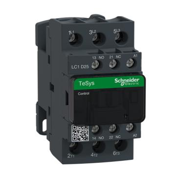 施耐德 TeSys D系列三极交流控制接触器25A，220V，三极 LC1D25M7C