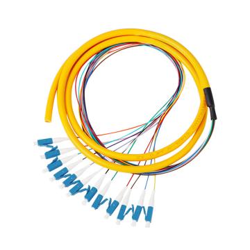 海乐 LC电信级单模12芯束装尾纤法兰盘分纤箱ODF配线架专用 12LC-S1.5