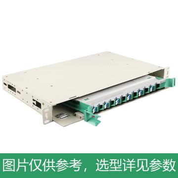 海乐 12口12芯ODF光纤配线架 LC多模万兆满配19英寸抽拉机架式灰白色喷塑细砂面 P3-12MT-LC