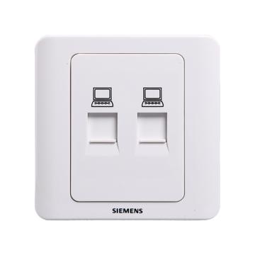 SIEMENS/西门子 远景系列二位八芯电脑插座RJ45(六类，非屏蔽)雅白 5TG01281CC1