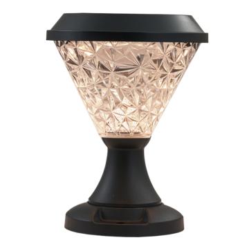 爱迪普森 LED太阳能柱头灯3.7V，3500K，暖光，IP65 ZTD185-5W-圆形