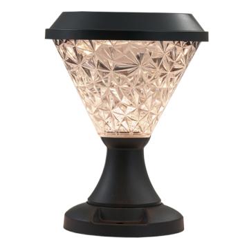 爱迪普森 LED太阳能柱头灯3.7V，3500K，暖光，IP65 ZTD225-8W-圆形