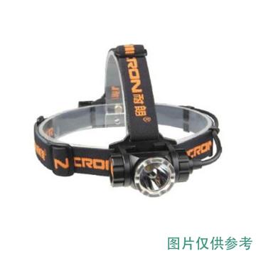 耐朗 远射USB直充铝合金防水LED头灯9W 含18650电池、USB线 含帽夹 H30