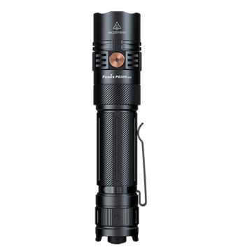 Fenix 强光手电筒黑色，3000流明(30瓦），415米远射，尺寸146*30*26mm PD36R ACE