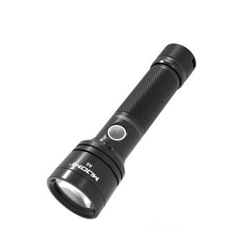 MIJOMI 强光远射充电LED手电筒含18650锂电池2600mAh含USB充电线 LED手电筒 A6 10W