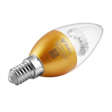 公牛 LED金色蜡烛泡黄光 MQ-D003A-BS，3W，3000K，E14