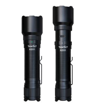 探客 调焦充电手电筒20W，激光型尾部开关，包含1节21700-锂电池+充电线 KZ01