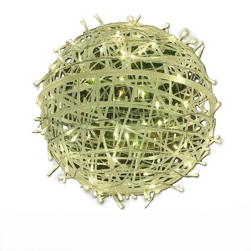 有豫 LED藤球灯 户外挂树景观球灯 不含插头 20厘米-暖白-220V