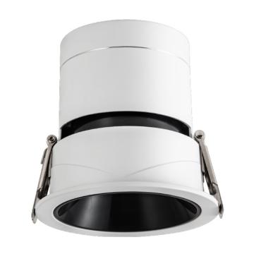 木林森 洗墙灯，森之光系列WXQ110-10-30K-W+BL 10W，2.5寸，开孔75mm，黄光，白边框+亮黑内衬 WXQ110-10-30K-W+BL
