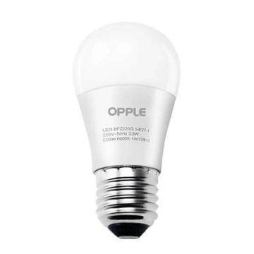 欧普照明 LED灯泡E27，白光 心悦3S升级为心悦4代-P45-6W(原7W)-6500K