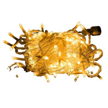 功成狮 LED彩灯灯串 HFCDDC-16 黄色 黑线 公母插款 50m 500灯 带闪 8个/袋 个 GOHF0966