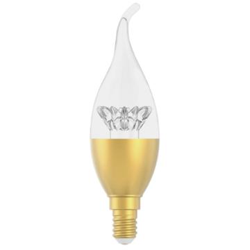 佛山照明 LED灯泡，晶钻系列6.5W，827K，E14，金色 C37拉尾泡 6.5W，827K，E14，金色