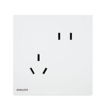 PHILIPS/飞利浦 插座面板，信昕C3C30 5P socket 10A White C30 5P socket 10A White