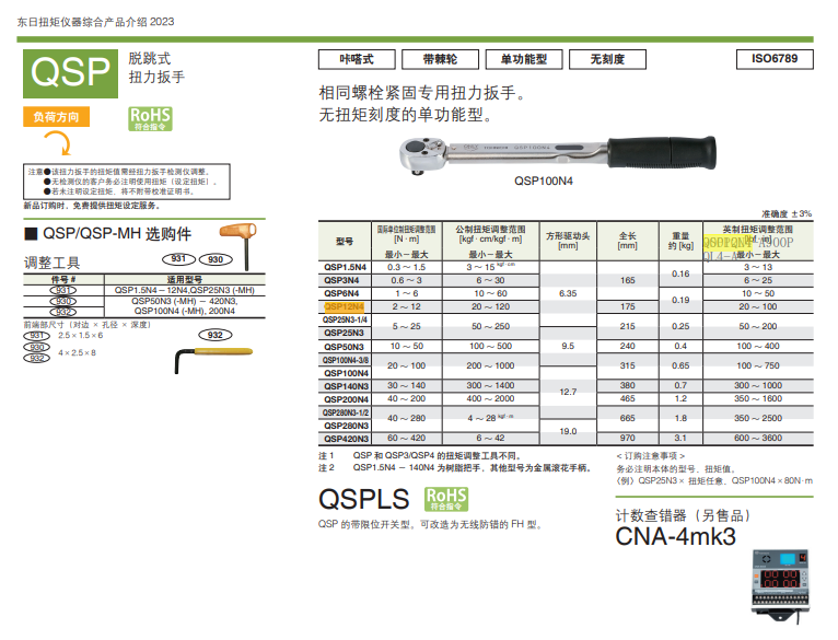 东日 扭力扳手 QSP12N4
