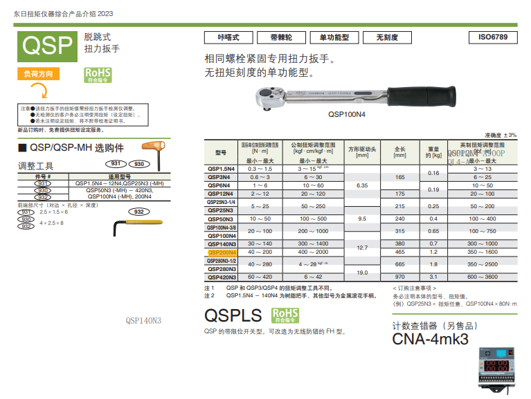 东日 扭矩扳子 QSP200N4