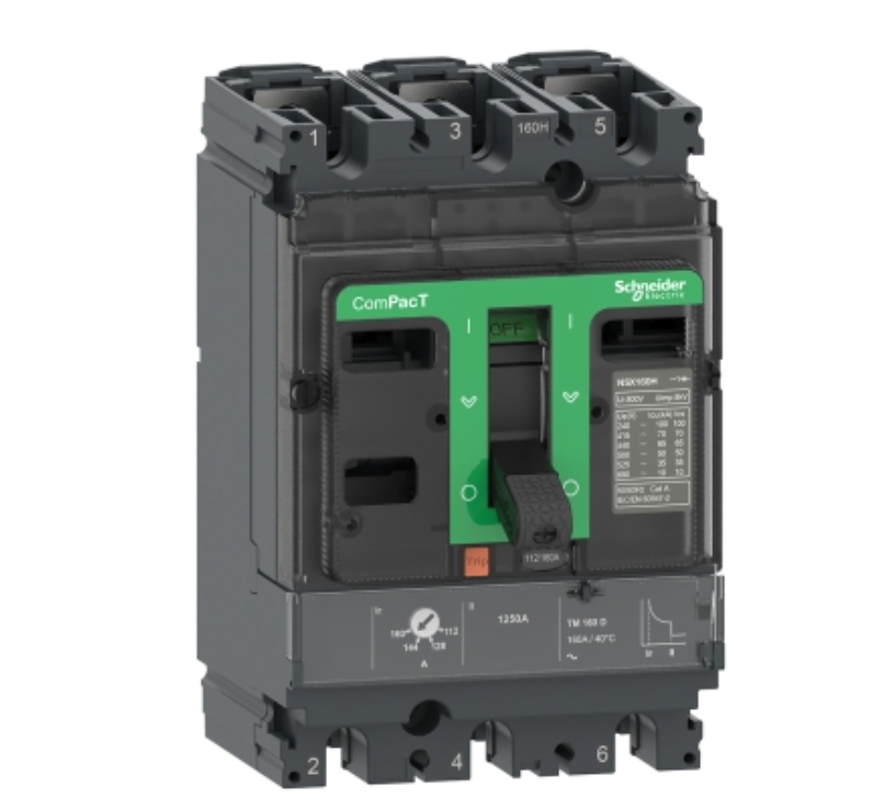 施耐德 断路器 NSX160N, 50 kA (415 VAC), TMD 脱扣单元 160 A, 3P3D C16N3TM160