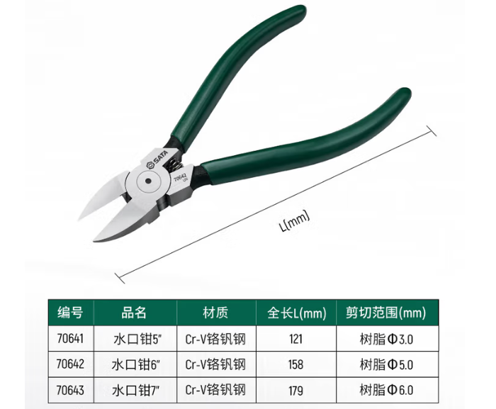 SATA/世达 斜口钳 5" 70641