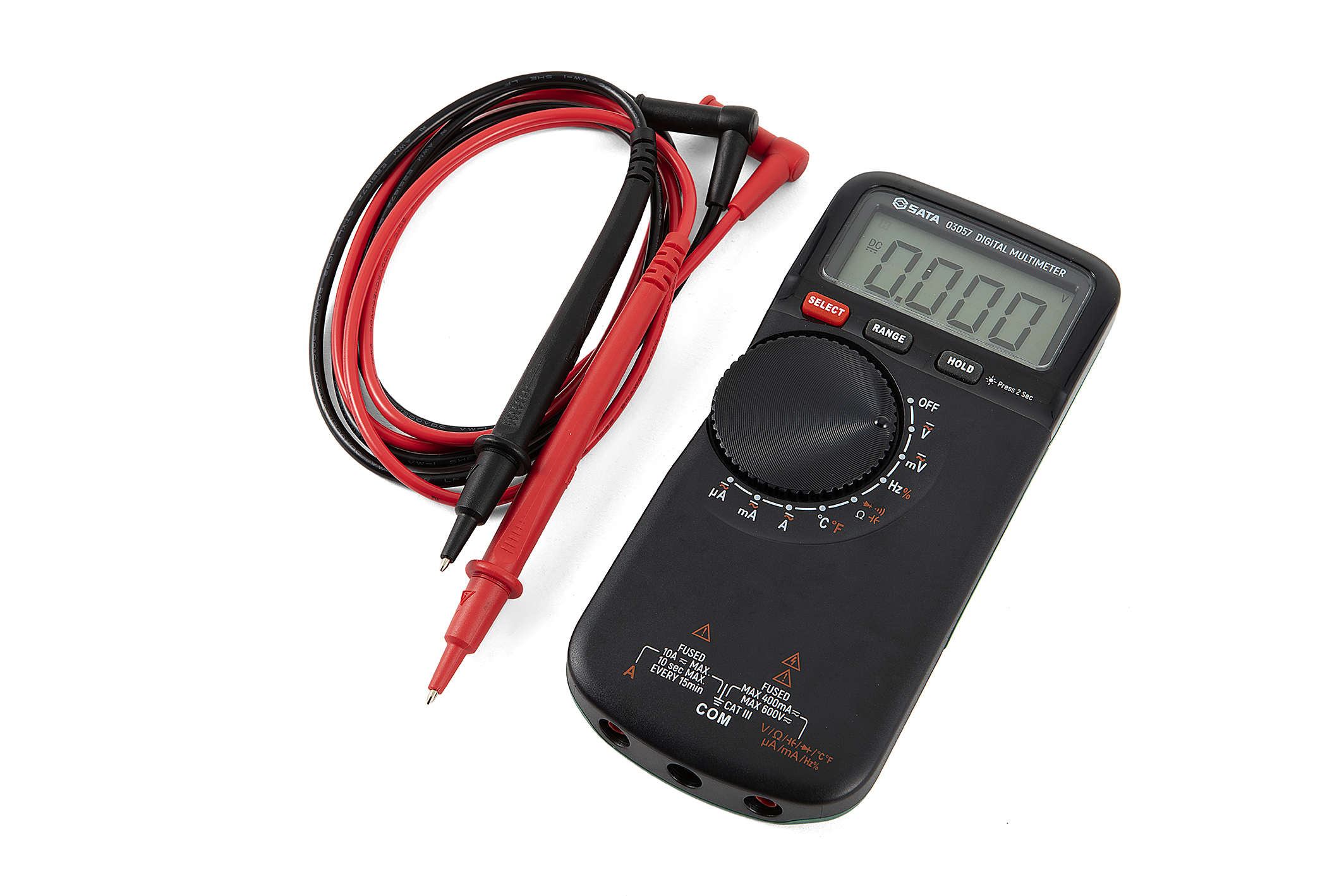 SATA/世达 带温度测量薄型数字万用表 03057