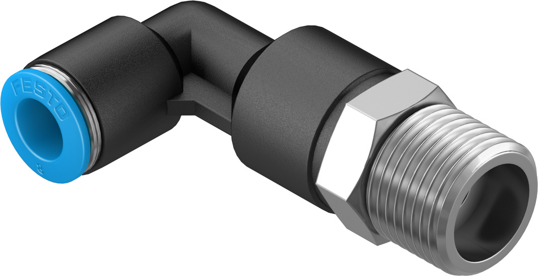 FESTO/费斯托 L 型快插式螺纹接头，加长型 QSLL-3/8-8
