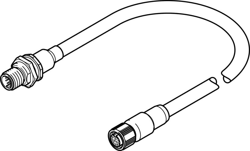 FESTO/费斯托 编码器电缆 NEBM-M12G12-RS-2.23-N-M12G12H