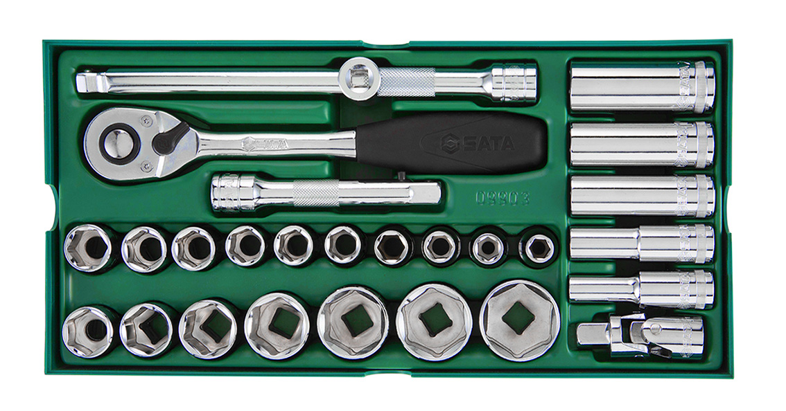 SATA/世达 工具托组套-27件12.5MM系列套筒 09903