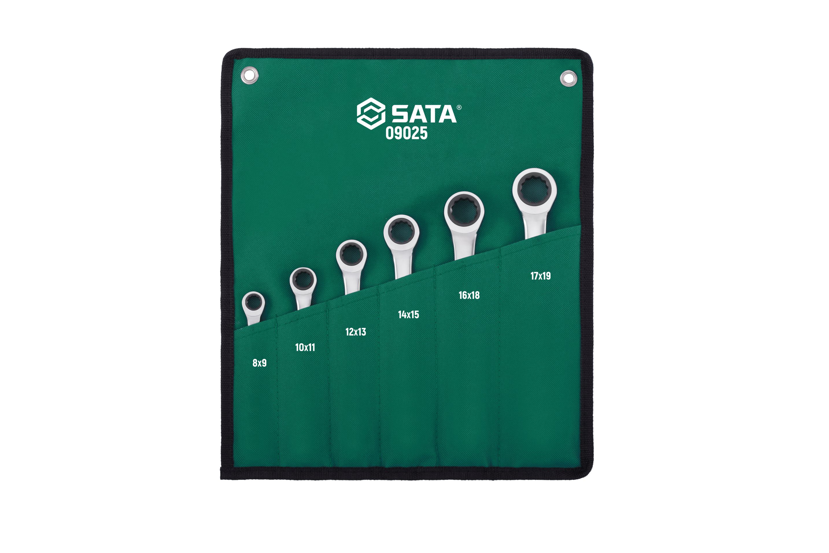 SATA/世达 6件全抛光双梅花快扳组套 09025